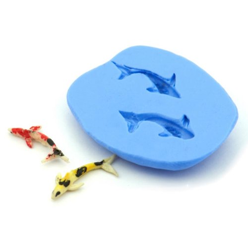MyTinyWorld Dolls House Miniature Double Koi Fish Silicone Mould