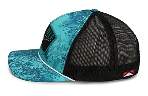 Boné de corda com remendo traseiro de malha Fly or Die Fly or Die Chapéu de pesca com mosca de água