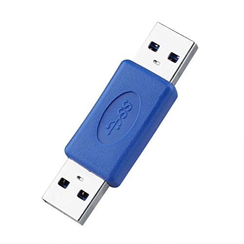 Conector USB 3.0, USB 3.0 Tipo A Macho para Tipo A Macho Adaptador Acoplador M-M Conector, Adaptador