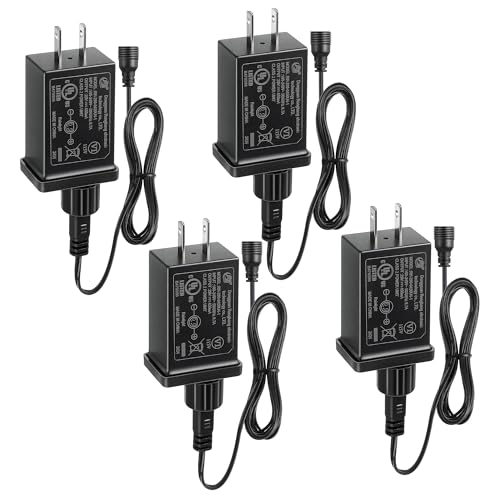 Image of 4 Pack 29V 13W Class 2 Power Supply, Christmas Tree Light Adapter with 9.8Ft Extension Cord, IP44 Waterproof Low Voltage LED Transformer for Christmas String Lights,Holiday & Seasonal Inflatable Decor
