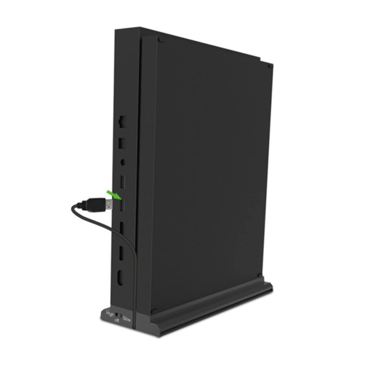 Tofficu 2pezzi Ventola di Raffreddamento per Console di Gioco con Controllo della Temperatura Supporto Verticale Compatibile per One Hub USB Triplo e Design Unico con Luce LED