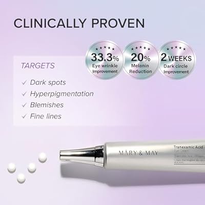 iv glutathione for psoriasis Mary&May Tranexamic Acid + Glutathione Eye Cream Global