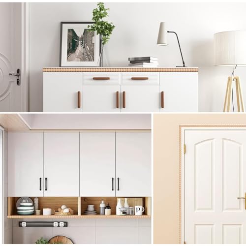 Moldura de madera de 15.75 pulgadas en medias cuentas sin terminar para muebles de hogar 5