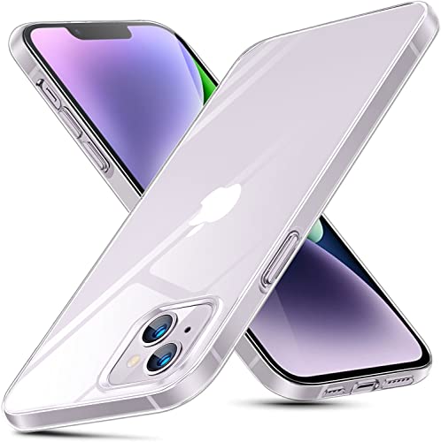 iphone 14 ケース クリア 耐衝撃 iphone14 スマホケース 2022年発売 アイフォン14 カバー レンズ保護 薄型 軽量 ワイヤレス充電対応 黄変防止 落下防止 全面保護 TPU 全透明
