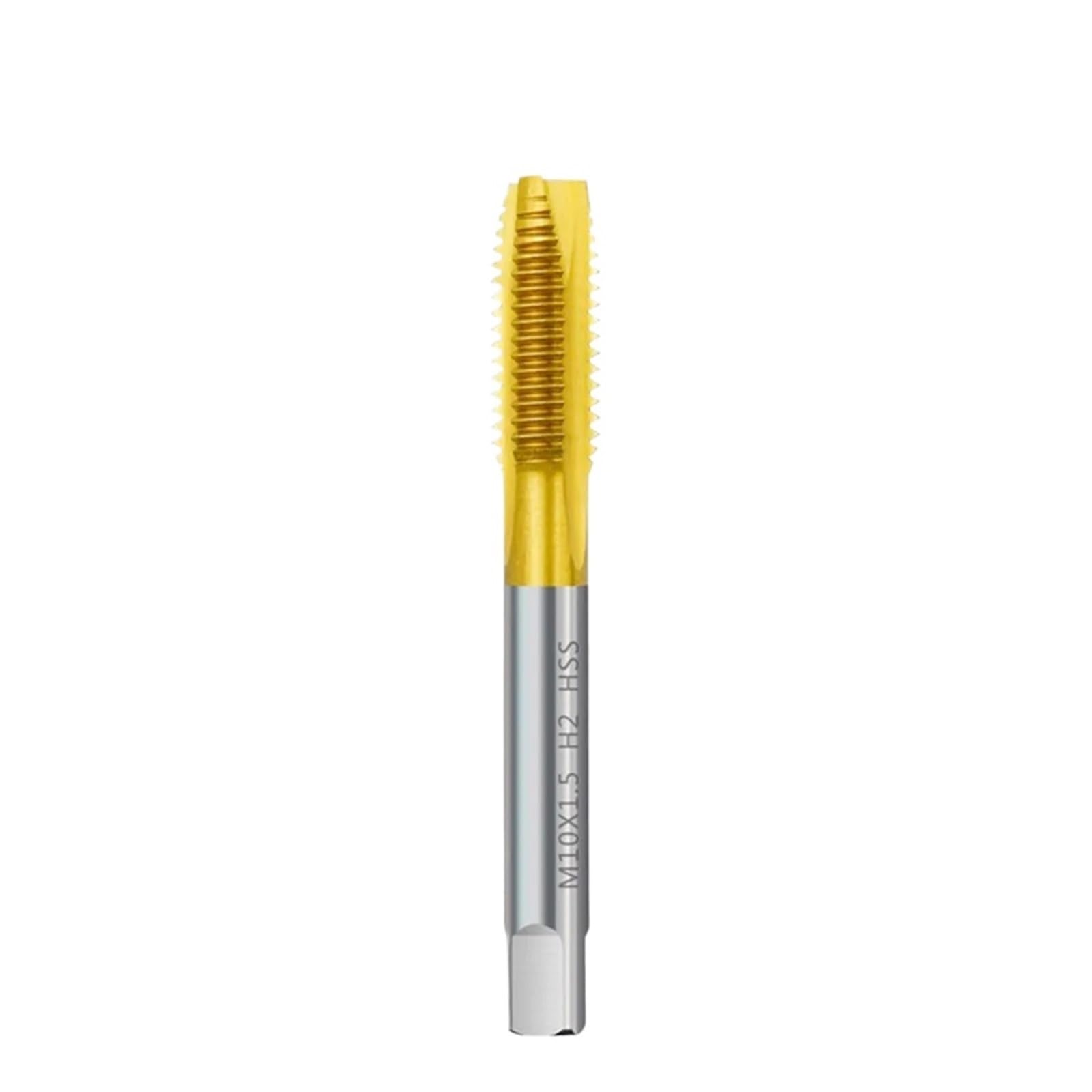 Cygwnaq M10 Industrial-Grade M2-Metric Hss Coated Straight Flute Thread Tap For Machinery Manufacturing And Furniture Assembly