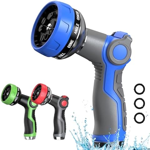 Hose Nozzle 10 Adjustable Patterns Garden Hose Nozzle Premium High Pressure Water Hose Nozzle with Thumb Control Design Hose Sprayer Nozzle for Garden & Lawns Watering, Cleaning, Pets & Car Washing Cover