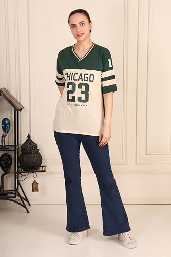 Image of BLACKSTEP Women Oversized Cotton Jersey Tshirt | Loose Fit Streetwear Casual Top | Drop Shoulder Longline T Shirt for Girls College Wear Travel Gym Daily Outfit
