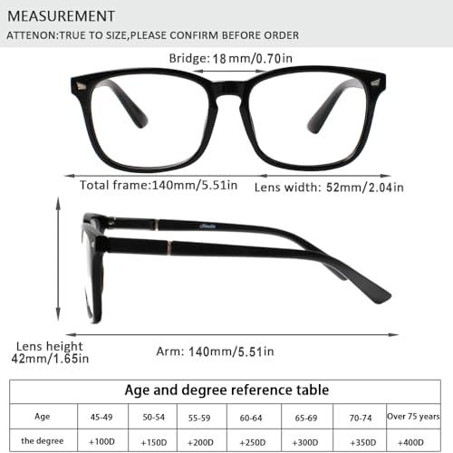 Image of Henotin 4-Pack Blue Light Blocking Reading Glasses Women Men,Spring Hinge Computer Readers,Anti UV Ray Square Nerd Eyeglasses (Mixed Color-B, 2.75)