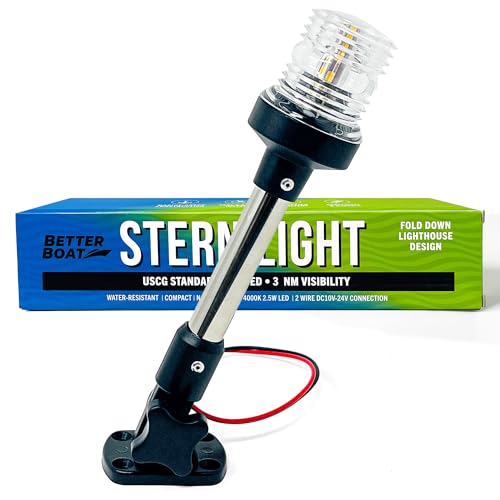 Image of Boat Anchor Light, 9.5 inch LED Stern Light, USCG Tested Fold-Down Waterproof
