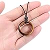 Jovivi Healing Crystal Pendant Necklace Women Men Natural Tiger Eye Crystals Gemstones Quartz Round Stone Cord Necklace Adjustable Jewellery Gifts #4