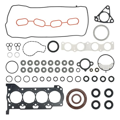 Image of Full Cylinder Engine Gasket Set Compatible with Toyota Corolla Matrix Celica Chevrolet 2000-2008 1.8L,with RTV Adhesive with Bolts 7-4232 TO3030325