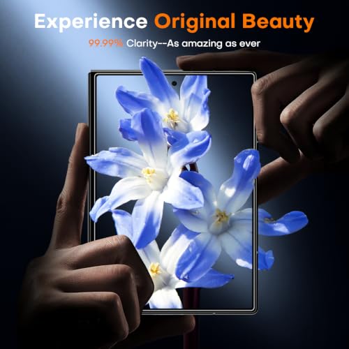 Image of TOCOL for Samsung Galaxy Z Fold 8 Screen Protector | Easy Installation Bubble-Free, 9H+ Tempered Glass, 8FT Military Grade Shatterproof, Anti-Scratch, Case Friendly HD 2 Pack