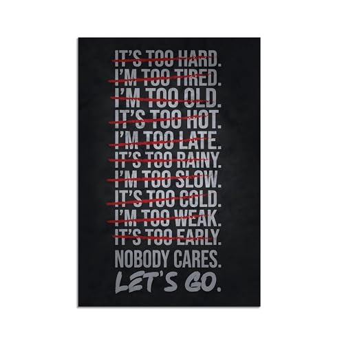 Póster de gimnasio motivador contra la pereza, ideal para decorar tu zona deportiva