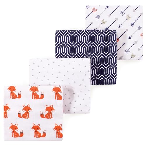 Image of Luvable Friends Little Treasure Flannel Receiving Blankets 4pk