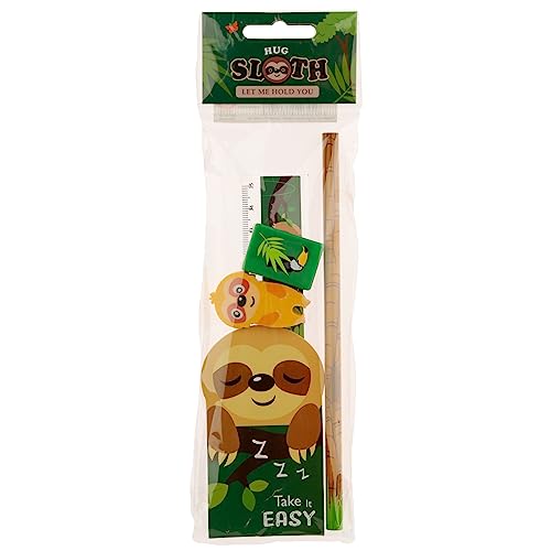 4er-Set Faultier-BAER-Briefpapier-Set