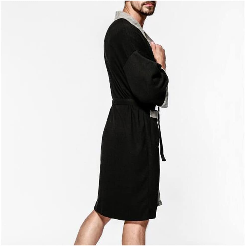 Spring Autumn Bathrobe Mens Size Pajamas Kimono Night Gown Male Nightgown image 4