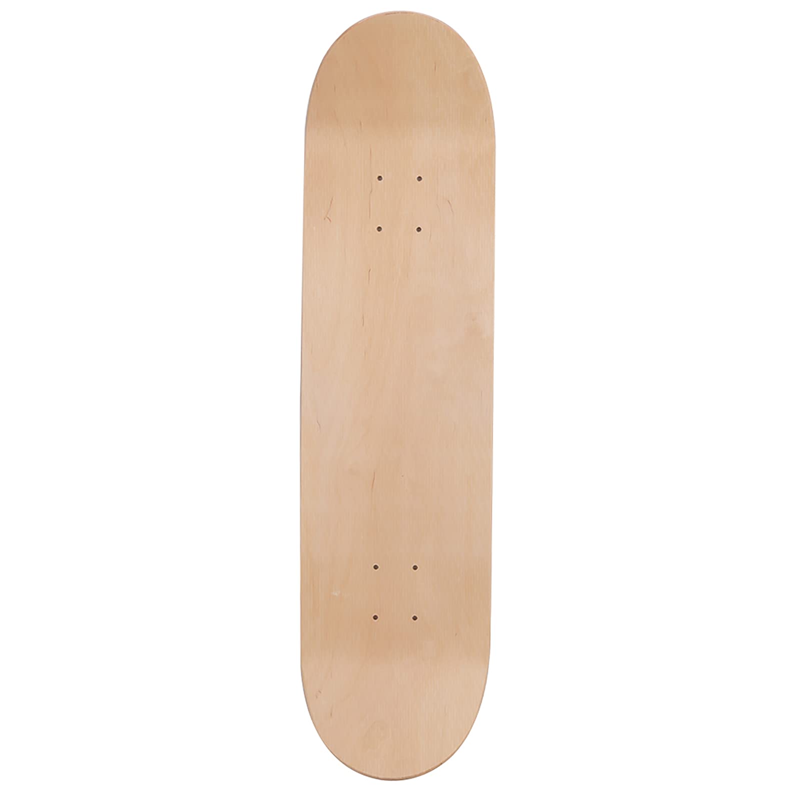 Tbest Skateboard Deck Blank Skate Plain 8,5 Decks Blanc, Planche à roulettes en Bois D'érable Vierge Double Déformation Skateboard Deck Concave Board Accessoire pour Skate Scooter