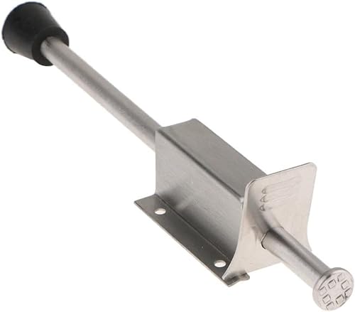 Deurstop, Deurstopper, Deurwig Deurstop Kick Down Stopper Deurvanger met, Deurbevestiging, Zilver, 25cm (Color : Silver, Size : 25cm)