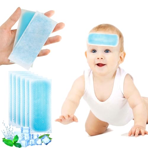 20 Sheets Cooling Patches for Fever Discomfort, Cooling Fever Reducer, Cooling Fever Relief Patches, Headache Pain Reducer for Kids, Adult