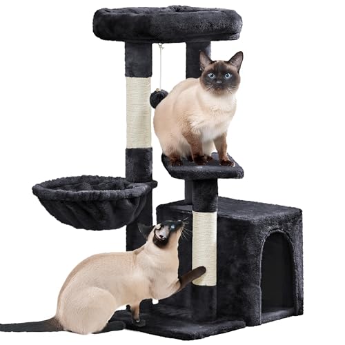 Árbol para Gatos Yaheetech Multi-Niveles 34.5in Negro miniatura 1
