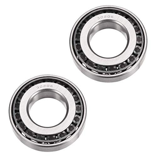 Pnzxi 2pcs 30206 Tapered Roller Bearing Cone and Cup Set, 30mm Bore 62mm OD 17.5mm Thickness