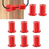 8PCS 1 Inch Silicone Wall Cable Pass Through Grommets, Feed Through Bushing for Starlink Ethernet Cable, Cable Routing Kit for 1″ Hole, Dust Waterproof Protector (Red)