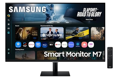 Samsung 32' (80 cm) 4K M7 Vision AI Smart Monitor|UHD 3840 x 2160|Smart TV Experience with AI|Type-C|Apple AirPlay|Gaming...
