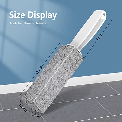 Laiyeoy Toilet Bowl Cleaner Pumice Stone -Hard Water Stain Remover With Ergonomic Handle, Powerfully Removes Toilet Bowl Rings，Rust &Lime，Ideal For Toilet Brush/Bbq Grills/Sink/Pool/Bathroom【2Pack】 #TOP4