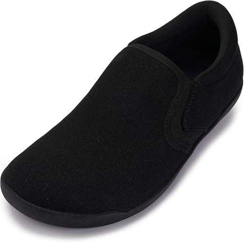 Image of WHITIN Women's Wide Barefoot Shoes | Elastic V-Detail Classic Slip-On | Minimalist Walking Sneakers