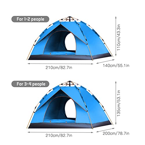 Carpa automática pop up para 3-4 personas azul miniatura 2