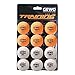 GEWO 3-Stern Handlichen 12er Pack Tischtennisball, Weiß/Orange gemischt, 40 mm
