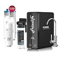 Frizzlife RO Reverse Osmosis Water Filtration System - 1000 GPD Fast Flow, Tankless, Alkaline Mineral PH, Household and Commercial Usage, PD1000-TAM4, with Two Year Replacement Filters