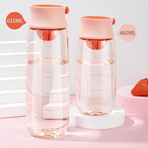 Image of THE VENTI SHOTAY COOL Unbreakable Water Bottle with Sipper BPA Free Tritian, Leak-Proof Water Bottle Ideal for Office, Sports, School, Gym (Pink - 610ML)