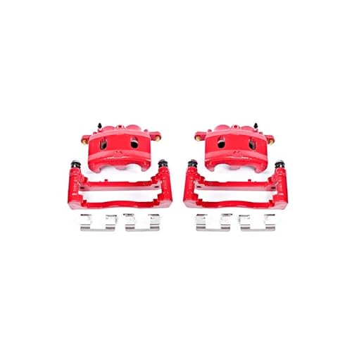 Power Stop Front S4918 Pair Of High-Temp Red Powder Coated Calipers #TOP1