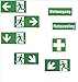 Produktbild Fluchtweg Notausgang Schild Aufkleber nachleuchtend, selbstklebend ASR A1.3 ISO 7010 von MBS-FIRE®, Farbe: Pfeil links