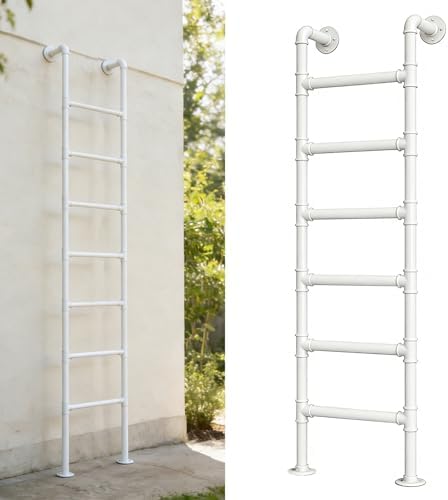 Space-Saving Wall Mounted Metal Bunk Bed Ladder - Egress Ladder for Attic, Loft & Basement - 330lbs Capacity, 47.2in Length - Perfect for Home Use & Easy Access