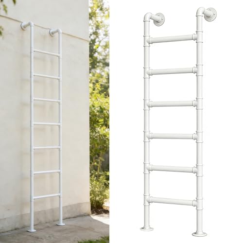 ZENSTYW Escalera para Litera De Pie,Robusta Escalera De Salida para Ventana De Sótano,Escalera De Escalada Universal,Color Blanco,para Biblioteca,Dormitorios(400cm/157.5in)