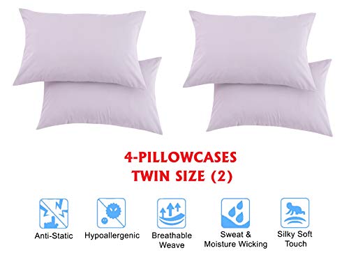 Elegant Comfort Luxury Soft Bed Sheets 1500 Premium Hotel Quality Microfiber Softness Wrinkle and Fade Resistant (4-Piece) Bedding Set, Twin/Twin XL, Periwinkle Lavender