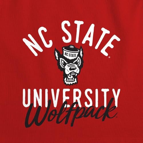 North Carolina State University Classic Script Women's Sleeveless Crop Top Tank, Red, X-Small