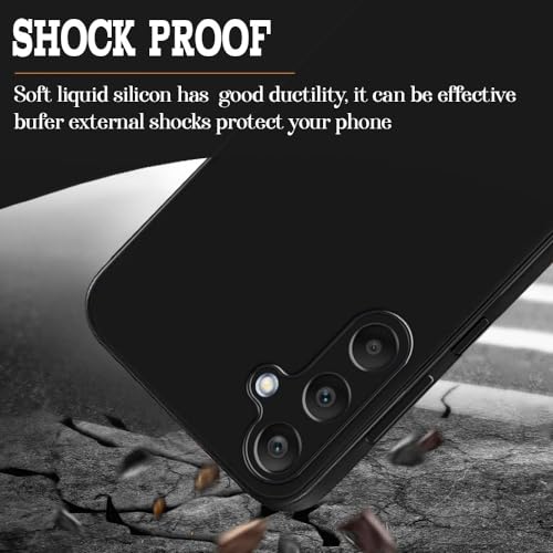Image of Back Cover for Samsung Galaxy A55 5G | Full Camera Protection | Premium Liquid Silicon Case | Flexible Bumper Case for Samsung Galaxy A55 5G (Black)