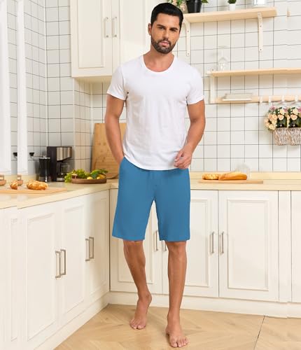Image of CF Mens Pajama Shorts Bamboo Rayon & Cotton Sleep Shorts Lightweight Pants