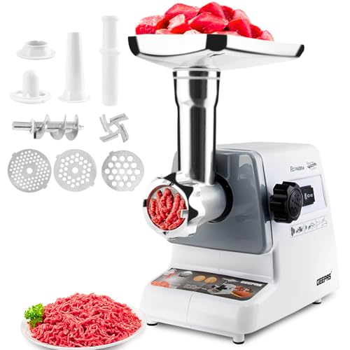 Geepas 1400W Electric Meat Grinder with Kibbe Attachment