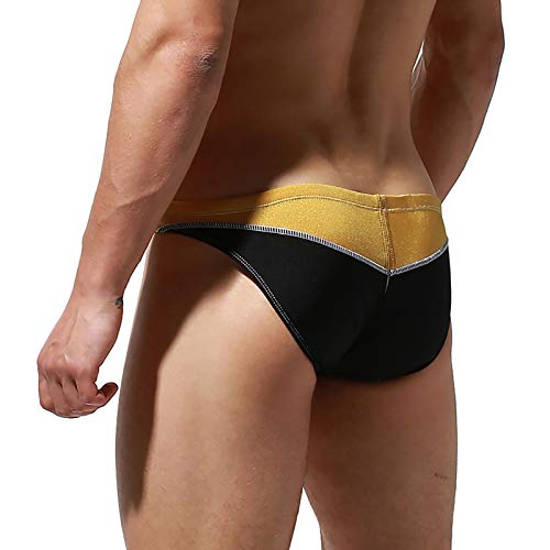 Men's Patchwork Swimsuit Surf Swimming Briefs Low Waist Swimwear 39353