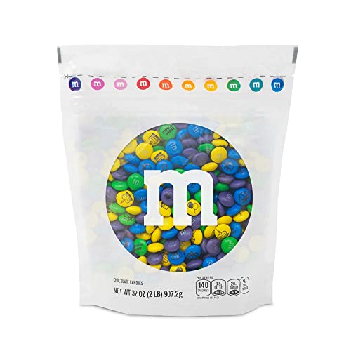 M&M’S WORLD Milk Chocolate Birthday Candy - 2lbs of Bulk Candy for Birthday Party, Party Favors, Goody Bag Stuffers and More
