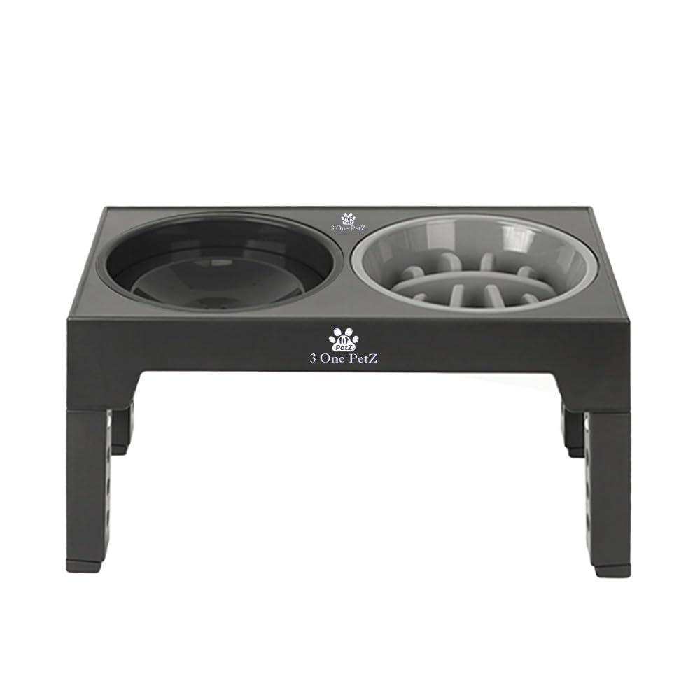 3 One PetZ Pet Bowl, Folding Up and Down Bowls (Slow Food Bowl + Floating Bowl)