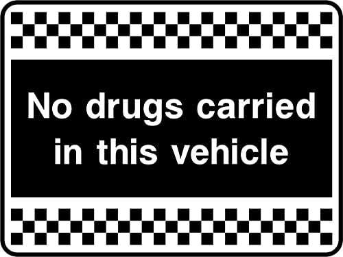 Autocollant No Drugs véhicule professionnel : sticker vitre signalisation sécurité routière utilitaire