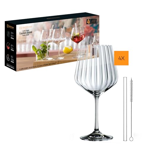 Nachtmann Spiegelau, 9-teiliges Gin & Tonic-Set, 4x Gin Tonic-Gläser (637...