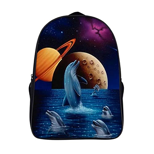 Sac à dos de mode pour adolescents au design dauphin cool pour le collège