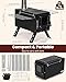 YRenZ Upgraded Portable Wood Stove for Camping, Compact Tent Stove with Large Firebox, High Airtightness for Outdoor Cooking & Heating