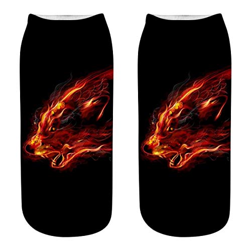 3D Cartoon Funny Low Cut Ankle Socks Amazing Novelty Print Boat Socks Unisex Ankle Socks for Gifts Party (C, Free)